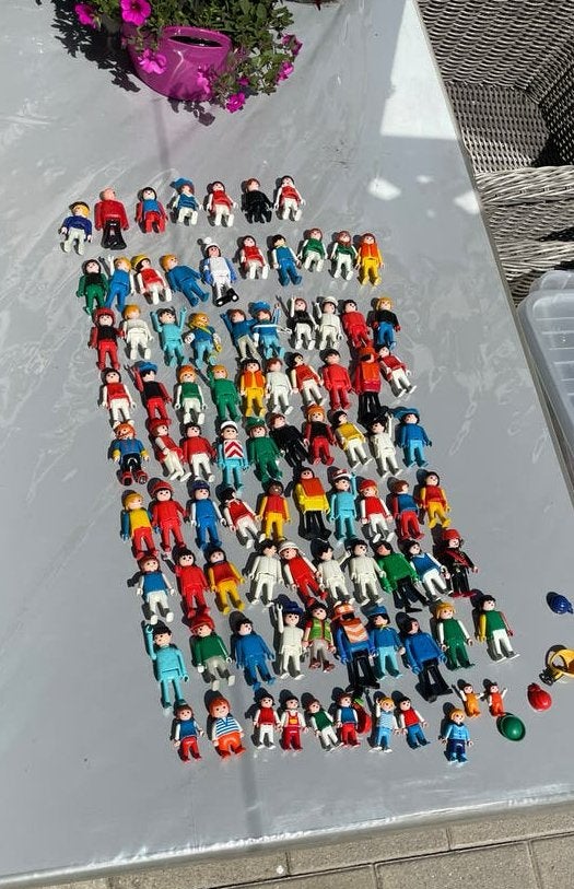 Grote lot vintage Playmobil poppetjes uit 1974, Ophalen of Verzenden, Gebruikt, Figuren