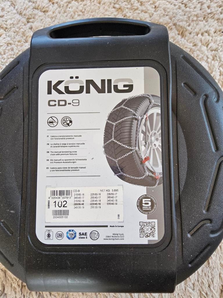 König CD-9 sneeuwkettingen, Auto diversen, Sneeuwkettingen, Ophalen of Verzenden, Nieuw