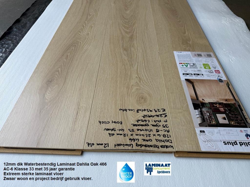 12mm Waterbestendig Laminaat Dahlia Oak AC-6 Klasse 33, Bruin, 75 m² of meer, Nieuw, Ophalen of Verzenden