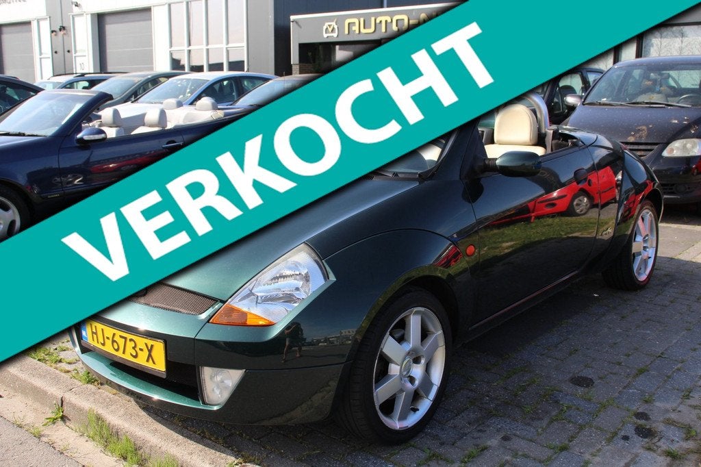Ford Streetka 1.6 First Edition Cabrio APK juni 2027! Uniek!, Gebruikt, Leder, Bedrijf, Handgeschakeld