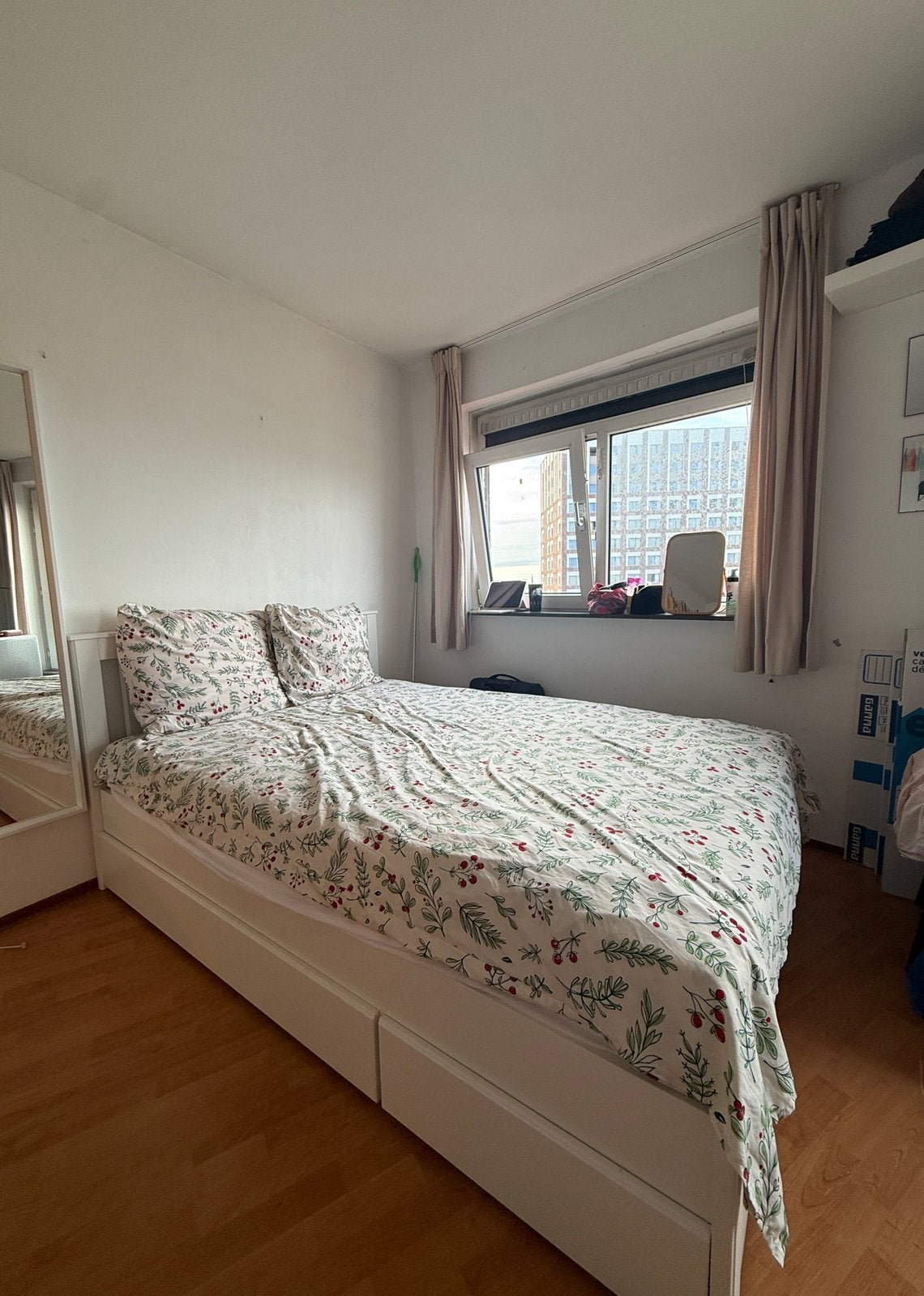 140x200cm bedframe + 2 drawers +mattress, Ophalen, Gebruikt, Tweepersoons