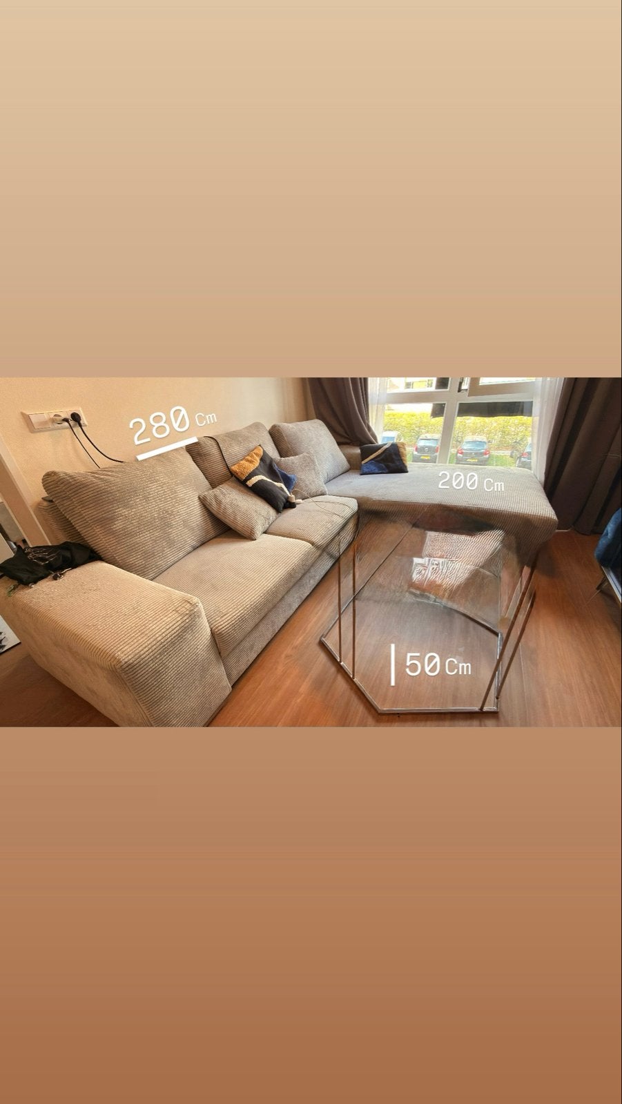 Comfortabele hoekbank in goede staat - gratis af te halen, Ophalen, 250 tot 300 cm, Gebruikt, Hoekbank