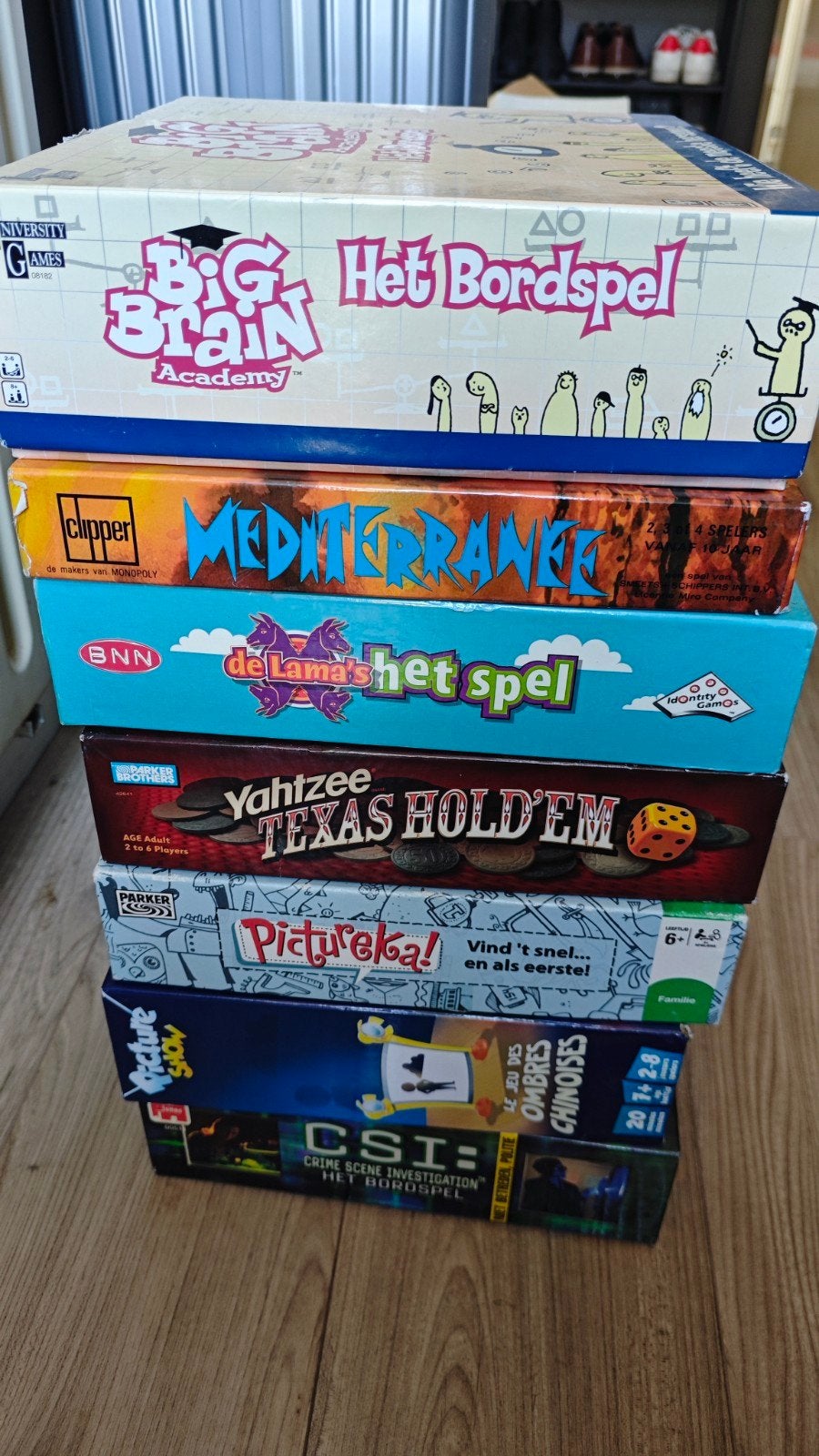 Bordspel collectie 7 stuks, Vijf spelers of meer, Ophalen of Verzenden, Gebruikt