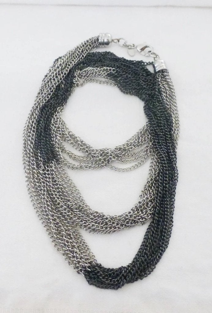 Lage ketting, heel apart, Verzenden, Zo goed als nieuw, Zilver, Overige materialen