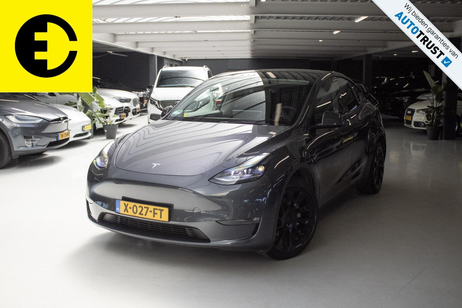Tesla Model Y Long Range AWD 75 kWh |SOH 88,9% | FSD T.W.V,, Auto's, Automaat, Gebruikt, Zwart, Navigatiesysteem
