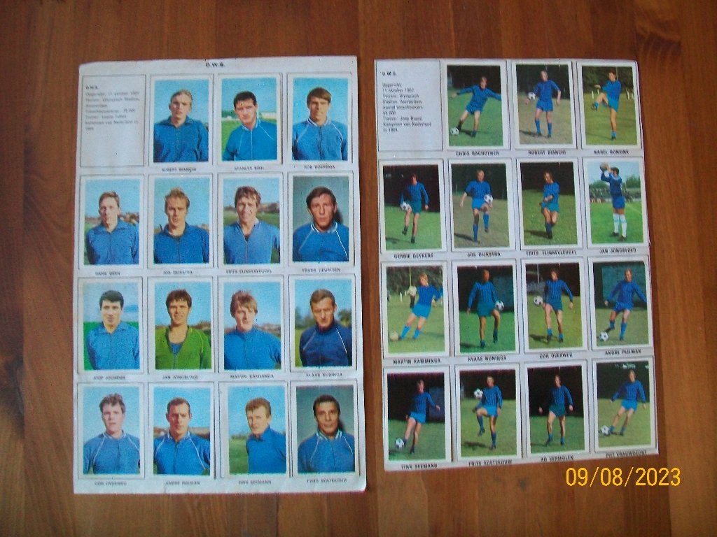Vanderhout plaatjes DWS seizoen 69/70 en 70/71, Verzenden, Gebruikt, Ajax, Poster, Plaatje of Sticker