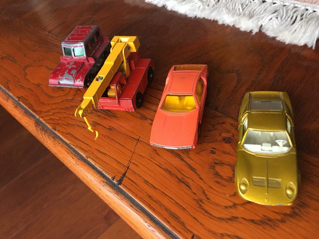 Viertal Lesney Matchbox autootjes, Ophalen of Verzenden, Gebruikt