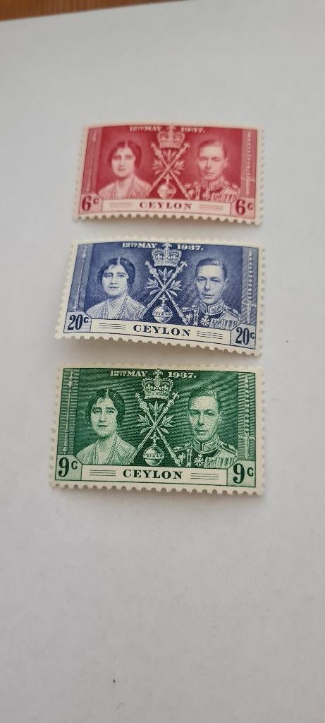 7910 ceylon kroning george VI en elizabeth 12-5-37, Verzenden, Oost-Azië
