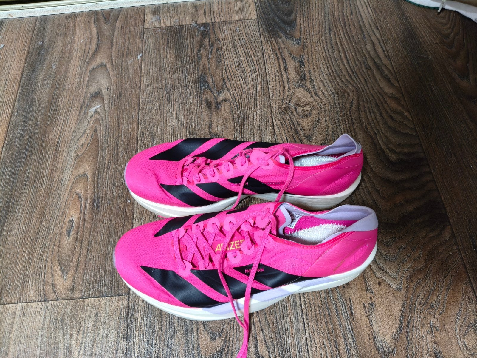 Adidas Takumi Sen 11 hardloopschoenen - Roze, Adidas, Hardloopschoenen, Ophalen of Verzenden, Zo goed als nieuw