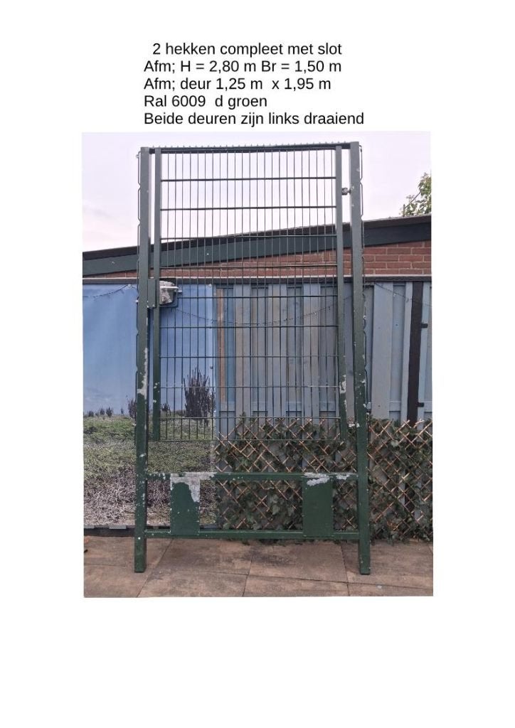 Hekwerken, Ophalen, Met poort, Spijlenhekwerk, Zo goed als nieuw