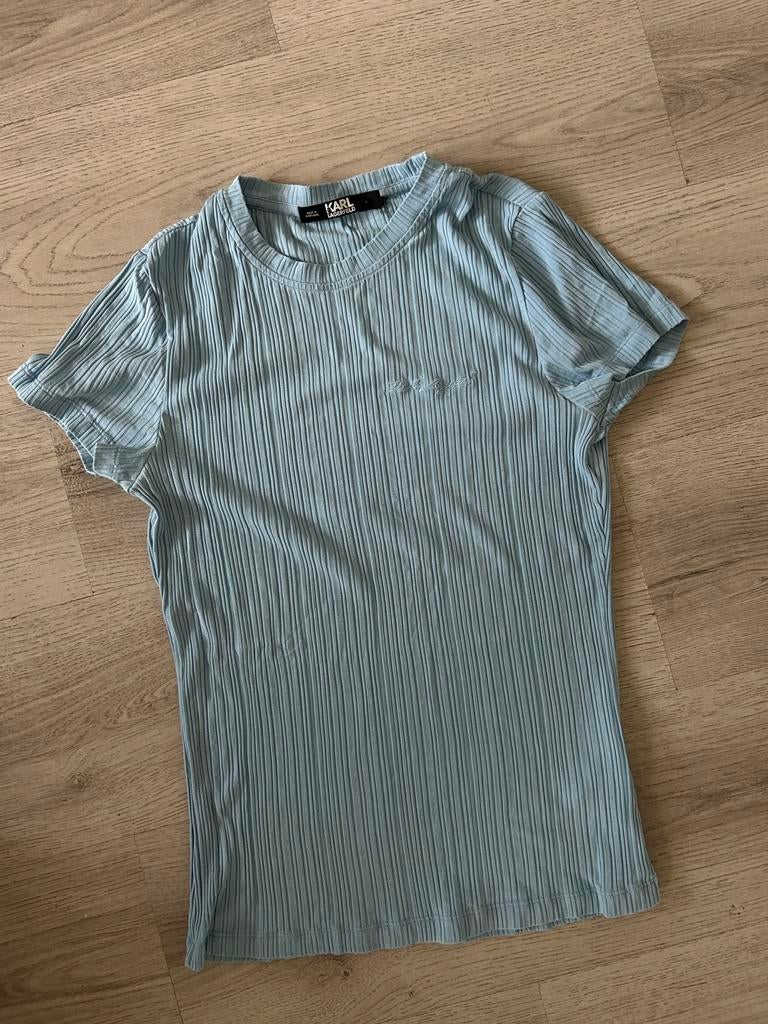 Karl Lagerfeld T-shirt Maat L, Ophalen of Verzenden, Gedragen, Maat 42/44 (L), Blauw