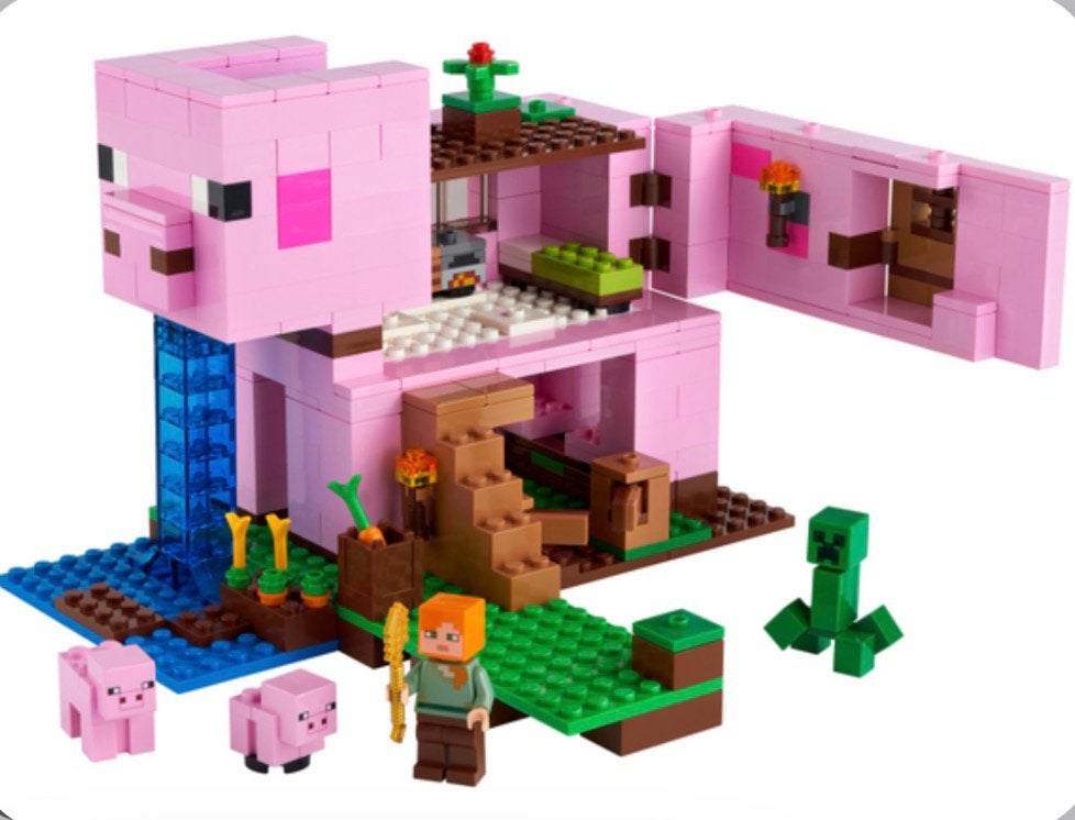 Minecraft LEGO varken, Kinderen en Baby's, Speelgoed | Duplo en Lego, Ophalen of Verzenden, Gebruikt, Complete set