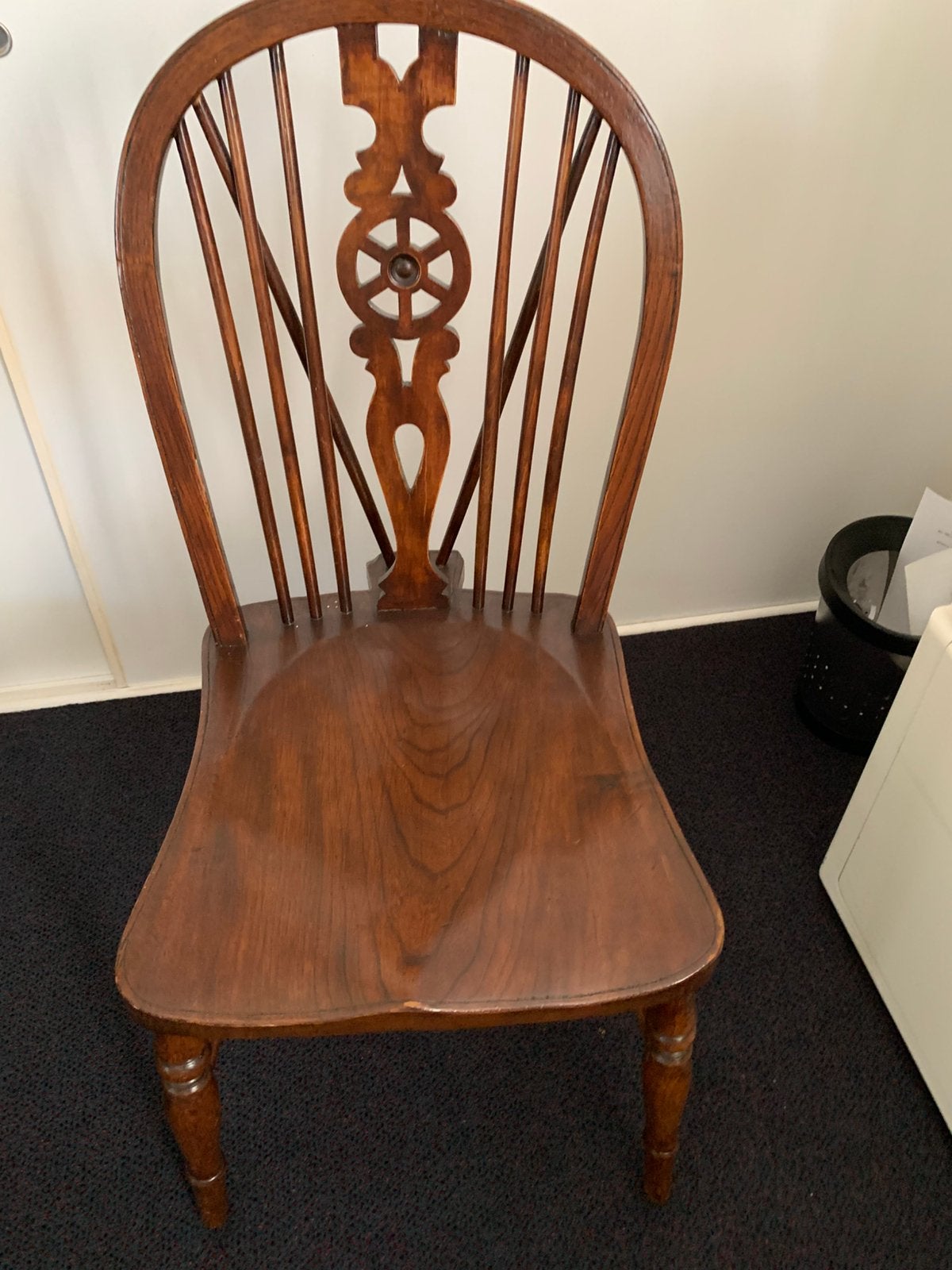 Antieke eethoek windsor stoelen  met hangoor tafel, Ophalen