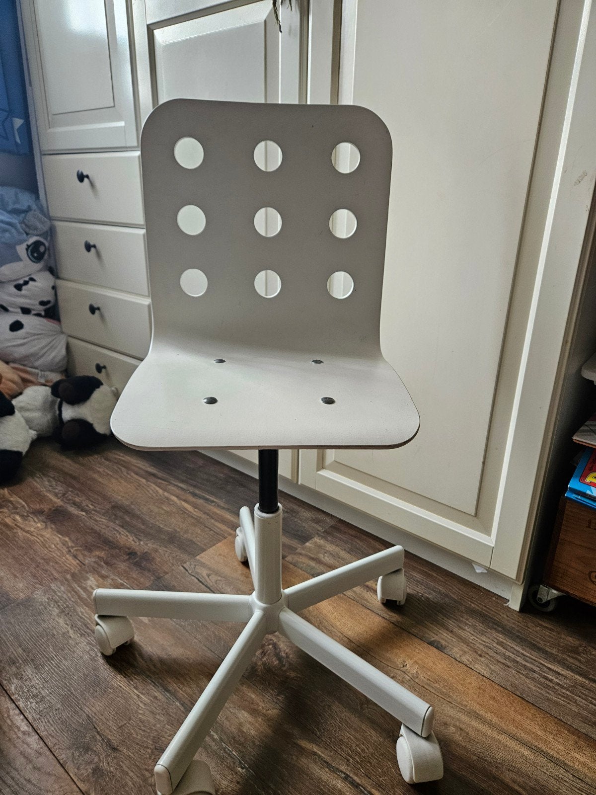 Witte IKEA JULES kinderbureaustoel 2x €5.00 per stuk, Ophalen, Gebruikt, Wit