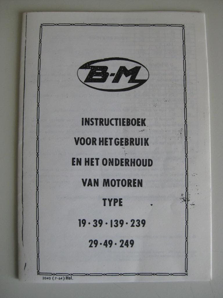 instructie en handleidingen bernard motoren, Ophalen, Zo goed als nieuw, Onbekend