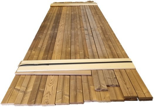 Thermowood planken / Rhombus profiel /1.8x9.0 cm - nr: tp202, Tuin en Terras, Palen, Balken en Planken, Ophalen, Nieuw, 250 cm of meer
