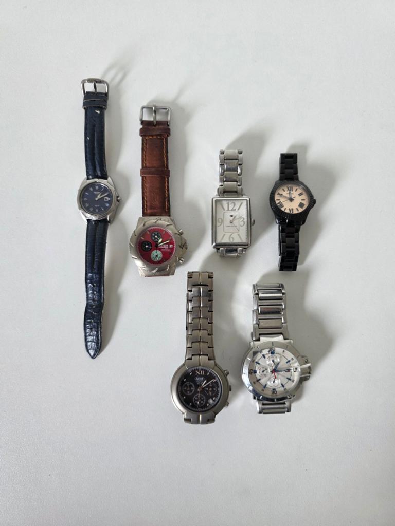 Lot 6 horloge's - Tommy Hilfiger - Seiko - Fossil (etc), Sieraden, Tassen en Uiterlijk, Horloges | Heren, Ophalen of Verzenden