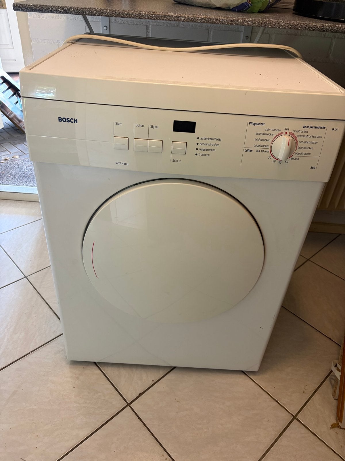 Bosch WTA 4400 Wasdroger - Betrouwbaar en Efficiënt, Ophalen, 6 tot 8 kg, Gebruikt, Luchtafvoer