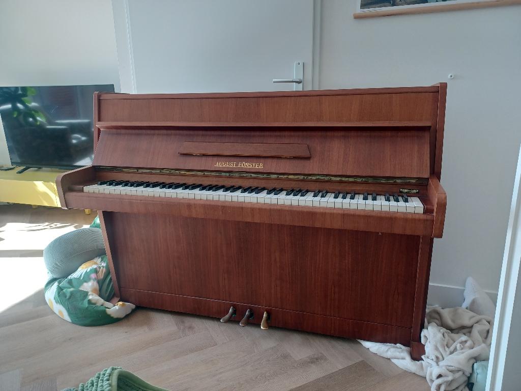 Piano lespiano August Förster, Muziek en Instrumenten, Piano's, Ophalen, Gebruikt, Bruin, Piano