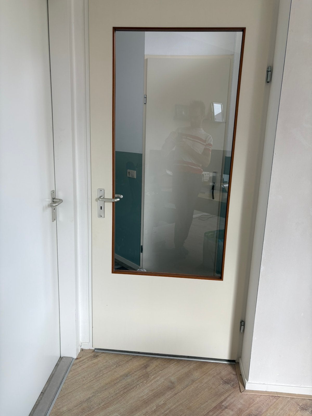 Opdekdeur met glaspaneel, Ophalen, 80 tot 100 cm, Binnendeur, Zo goed als nieuw