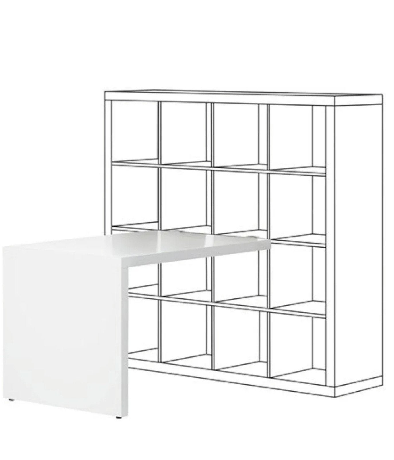 Ikea Kallax buro, Ophalen, Gebruikt, 115 cm, 76 cm