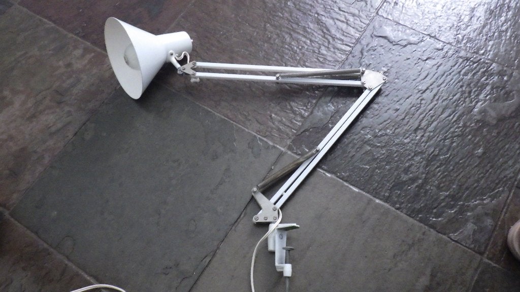 prachtige vintage bureaulamp, Bureaulamp, Gebruikt, Vintage, Wit