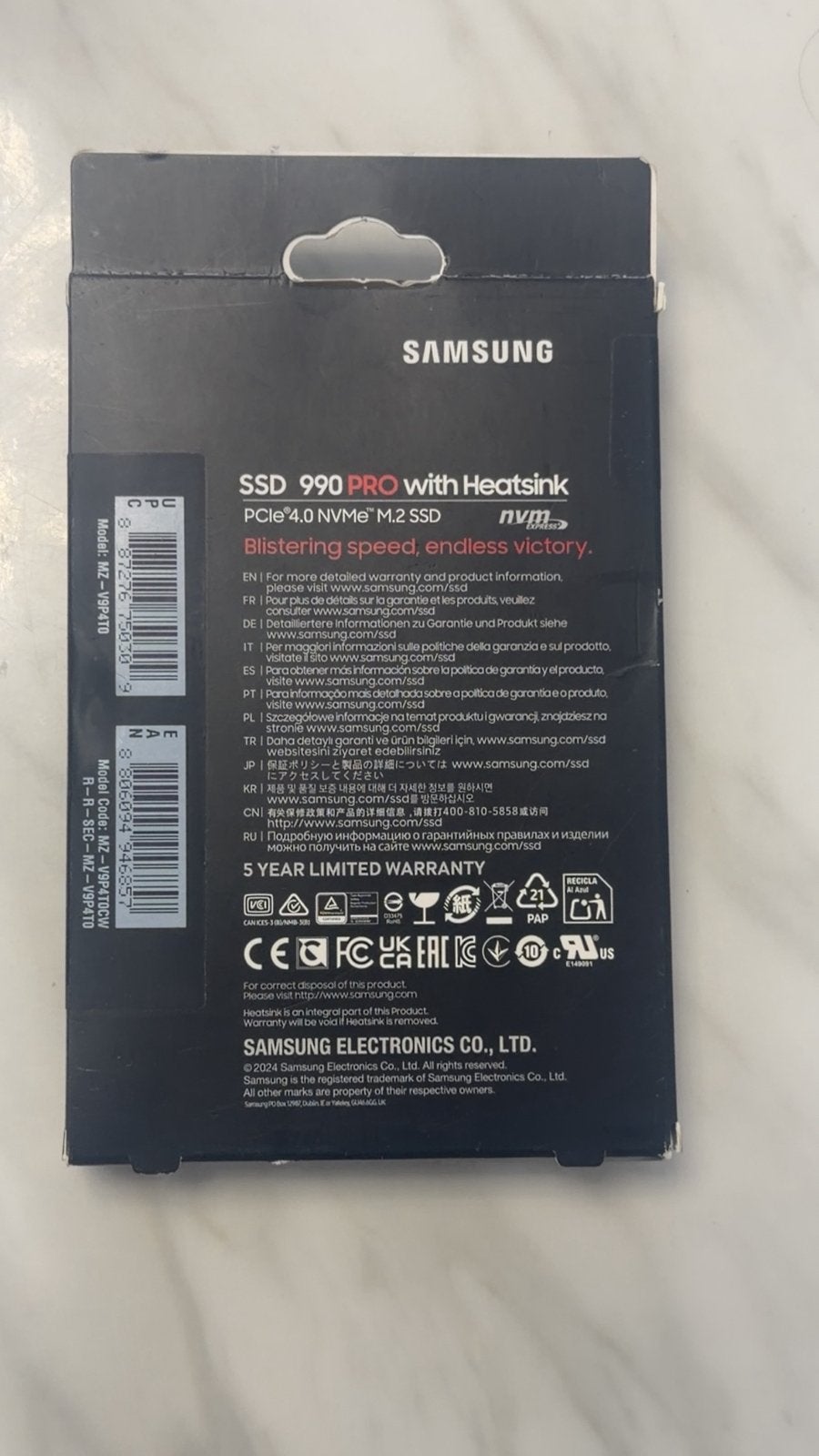Samsung 990 PRO 4TB met Heatsink - PCIe 4.0 NVMe SSD (Nieuw), Intern, SSD, Nieuw, Ophalen of Verzenden