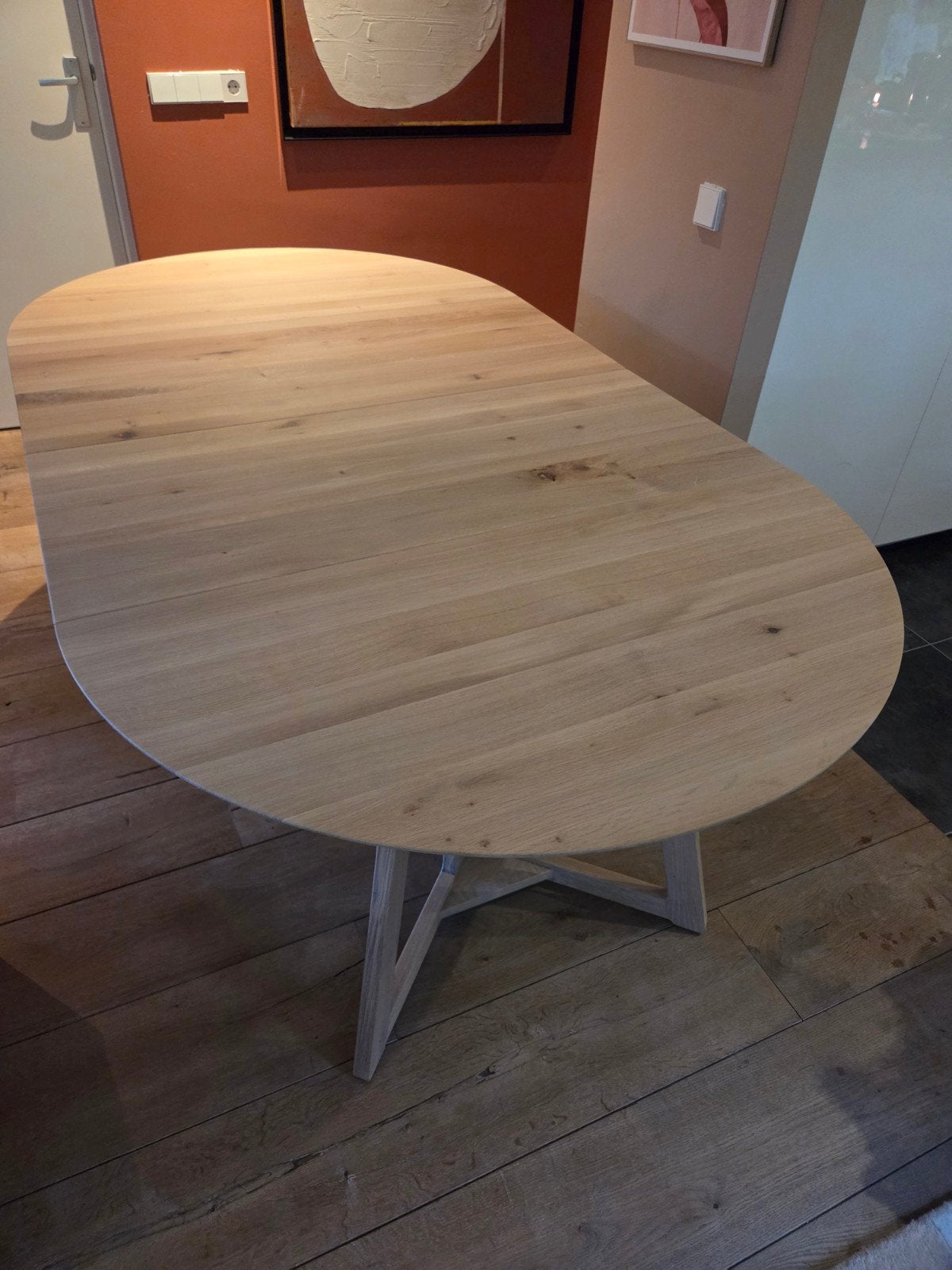 Bloomingville eettafel - naturel eikenhout -uitschuifbaar, Huis en Inrichting, Ophalen, Scandinavisch design, Vijf personen of meer