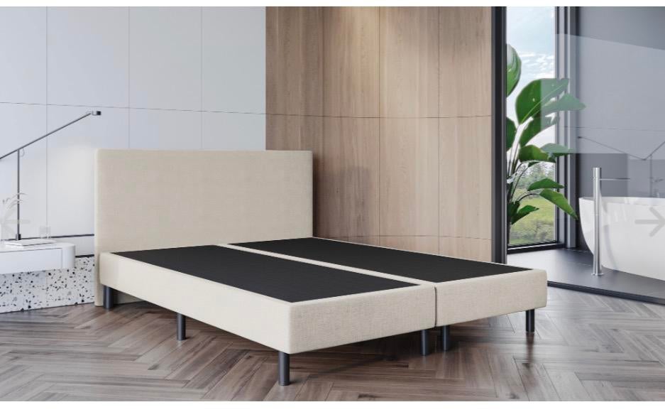 GEZOCHT onderstel boxspring beige/licht taupe, Huis en Inrichting, Slaapkamer | Boxsprings, Ophalen, Beige, Tweepersoons, Zo goed als nieuw