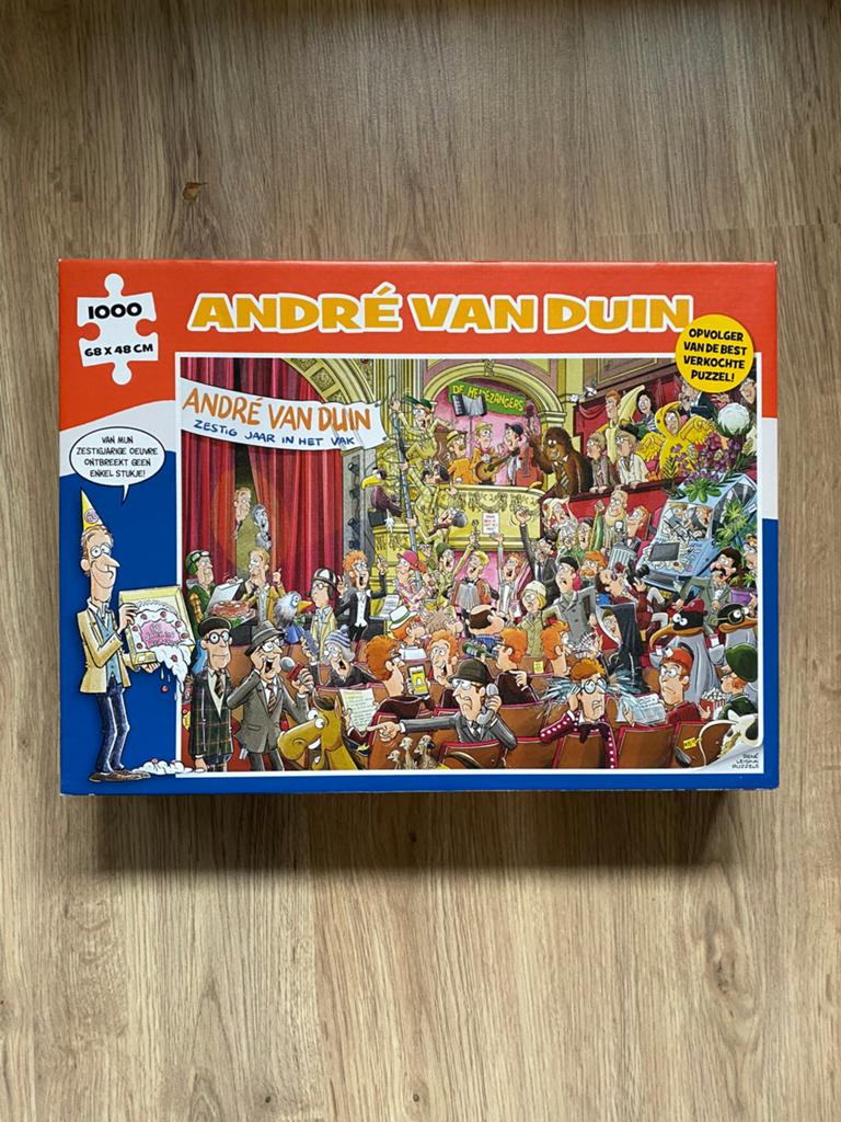 Andre van Duin puzzel, Hobby en Vrije tijd, Denksport en Puzzels, Ophalen of Verzenden, 500 t/m 1500 stukjes, Zo goed als nieuw