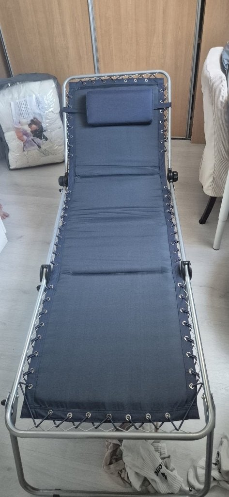 Luxe strandbed/ligbed als nieuw, Ophalen, Nieuw, Aluminium
