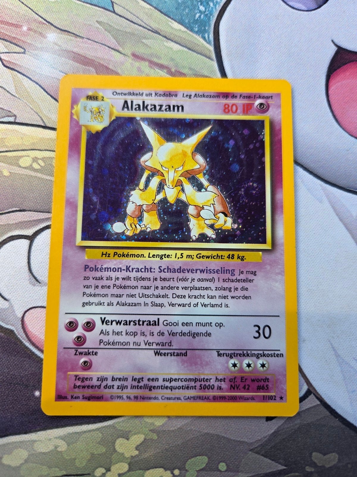 Alakazam holo (BS 1) NL, Ophalen of Verzenden, Zo goed als nieuw