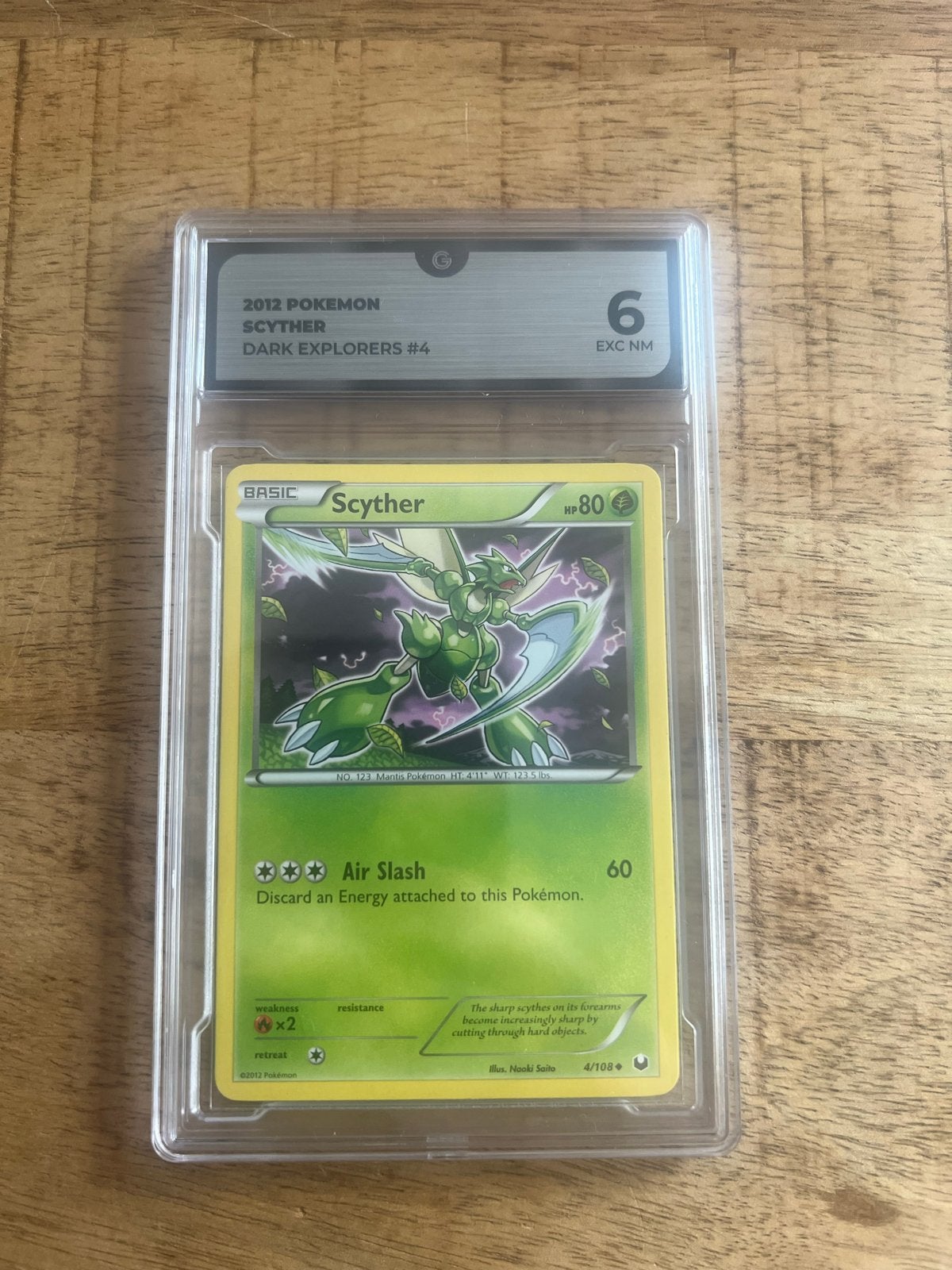 Pokemon Scyther 2012 Dark Explorers #4 CGC 6 EX/NM, Ophalen, Zo goed als nieuw, Losse kaart