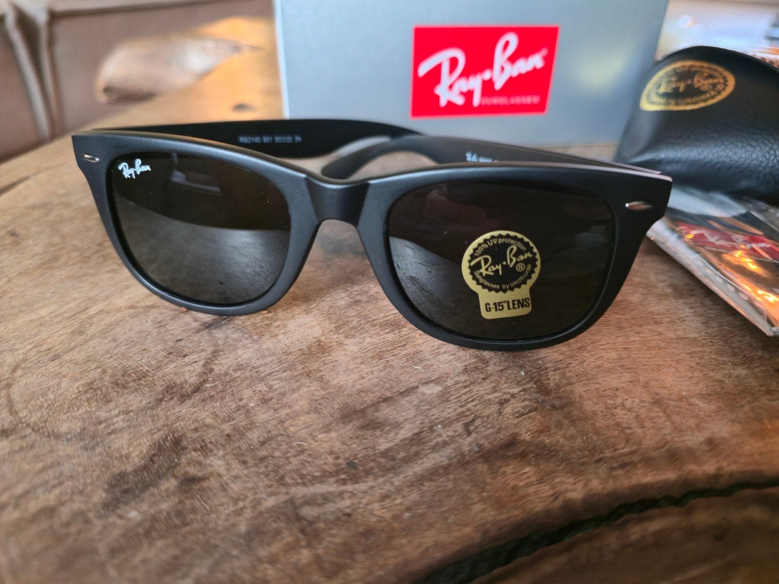 Rayban waywahrer (nieuw), Zonnebril, Zwart, Nieuw, Ophalen of Verzenden