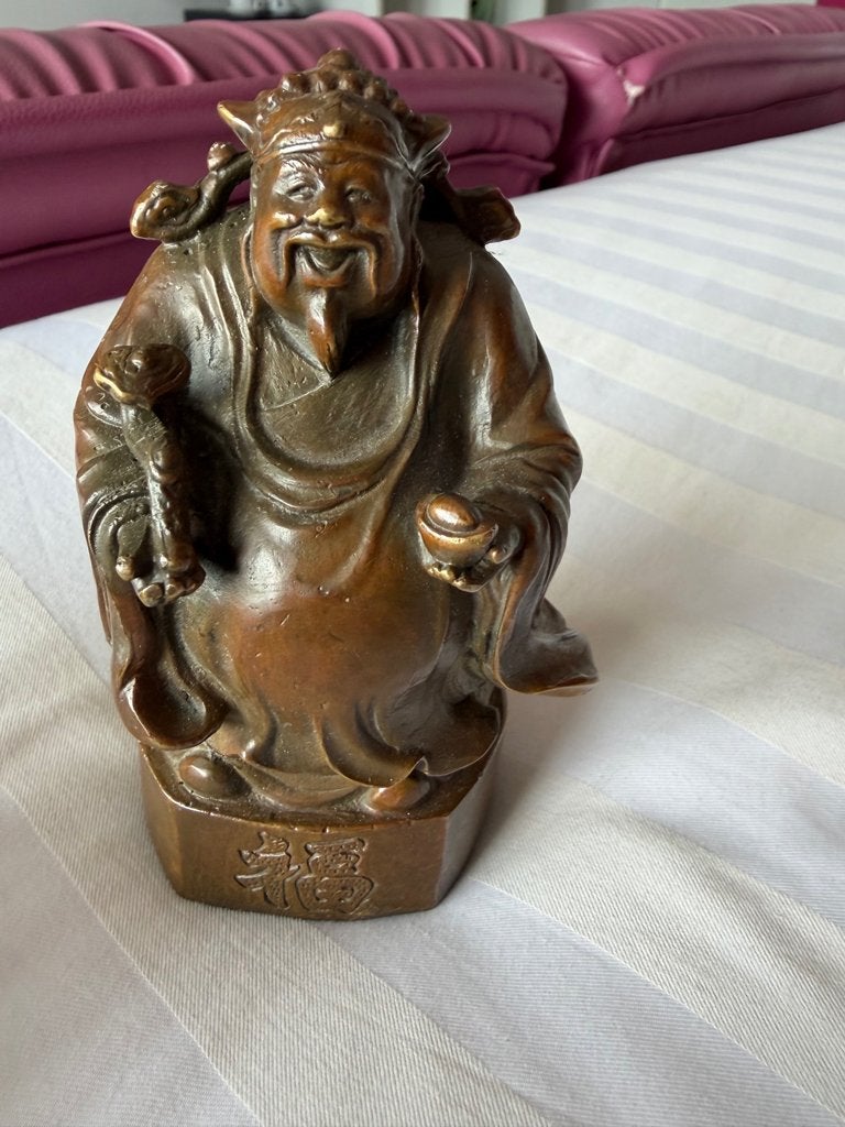 Lu Xing Bronzen god van welvaart en levensduur, Antiek en Kunst, Kunst | Niet-Westerse kunst, Ophalen of Verzenden