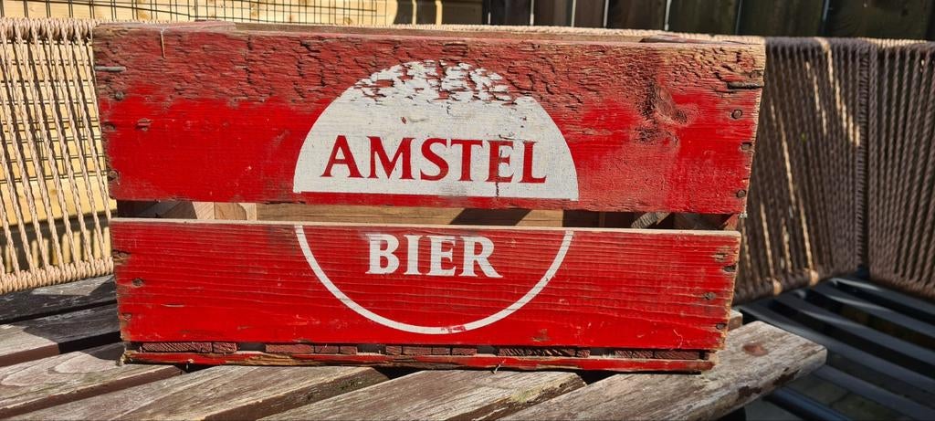 Antiek houten bier kratje Amstel Bier, Ophalen, Amstel