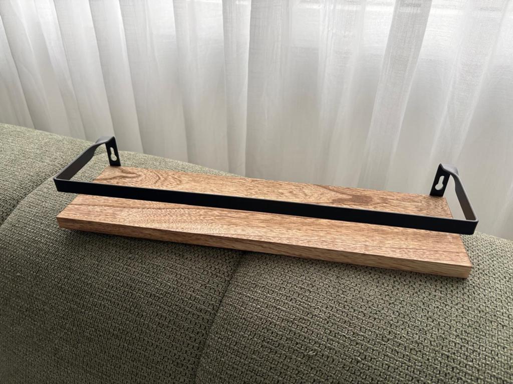 Houten wandplank met metalen beugel - Industrieel design, Huis en Inrichting, Woonaccessoires | Wandplanken en Boekenplanken, Ophalen of Verzenden
