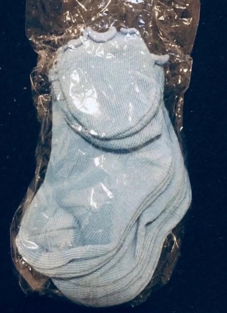 3 paar baby blauwe sokken en 1 antikrab blauw maat 50 - 56, Ophalen of Verzenden, Nieuw, Jongetje of Meisje, Nacht- of Onderkleding