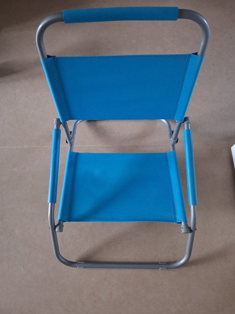Kinder strandstoel blauw, Ophalen, Zo goed als nieuw, Campingstoel