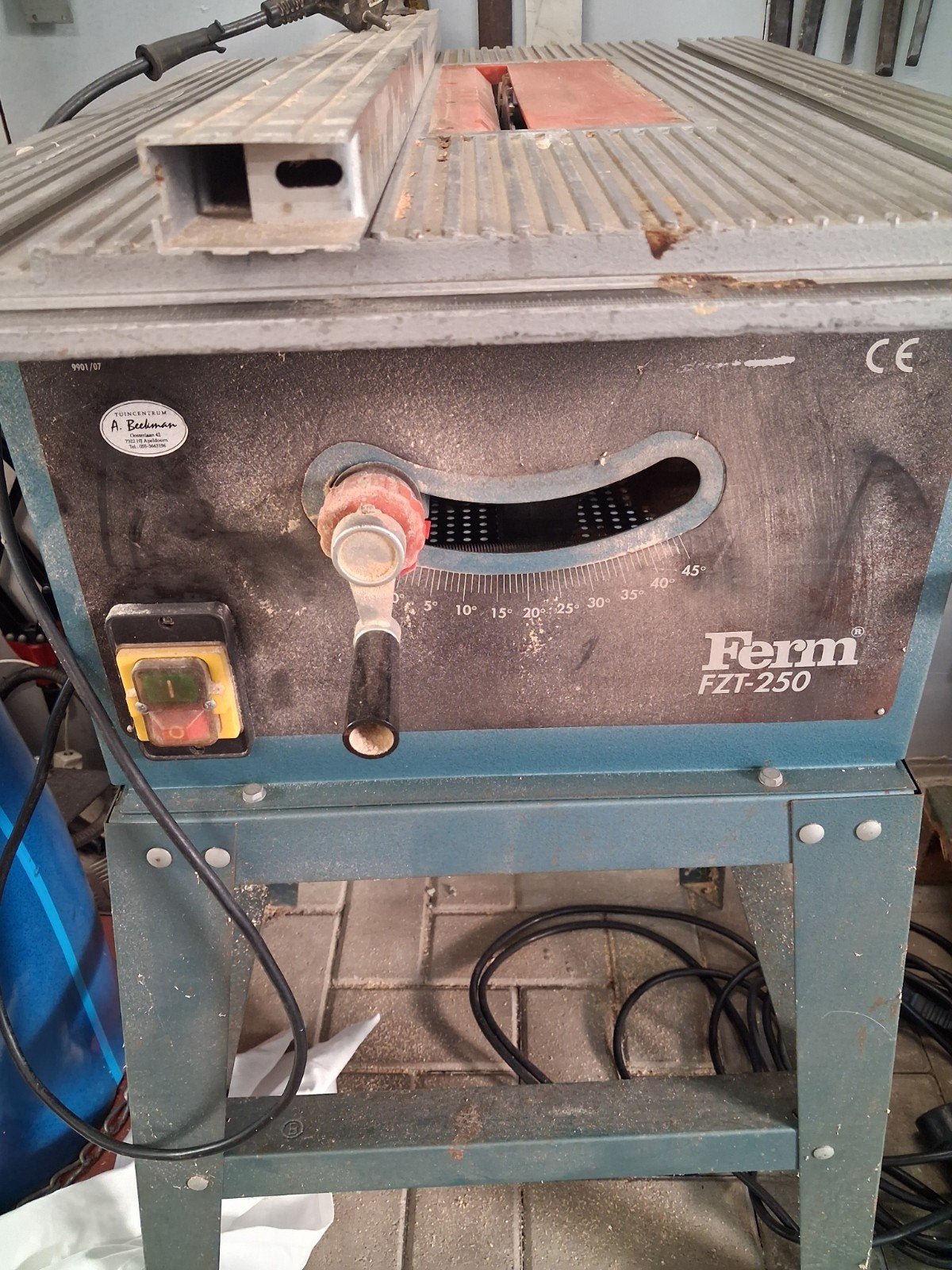 ferm tafel zaag, Gebruikt, Cirkelzaag, Ophalen of Verzenden, 30 tot 70 mm