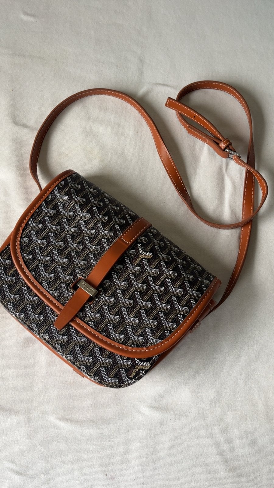 Goyard Schoudertasje - Zwart/Bruin, Ophalen of Verzenden, Zo goed als nieuw, Zwart, Schoudertasje