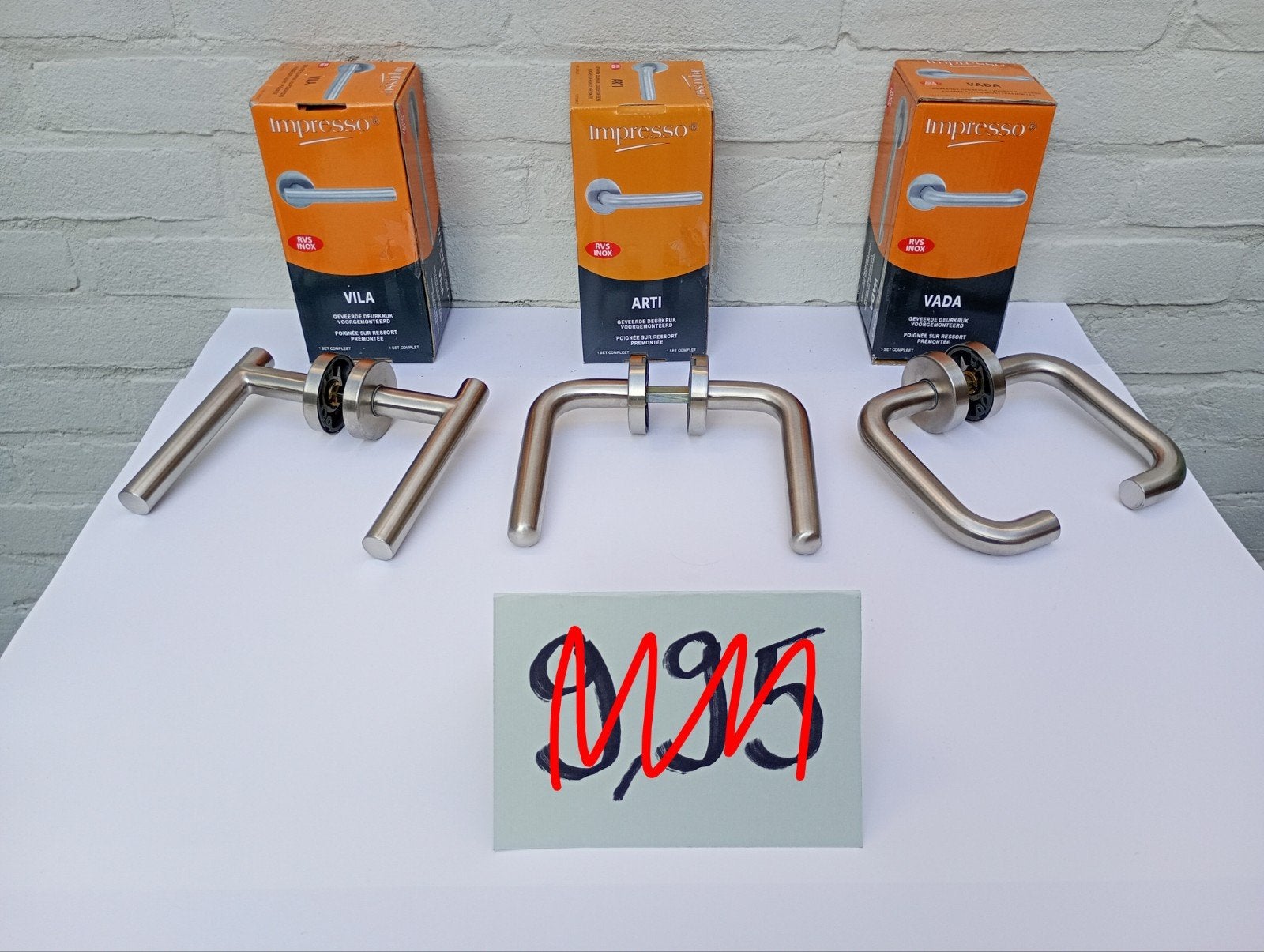 Deurkrukken/deurbeslag hoge kwaliteit. Prijs. €5,95, Nieuw, Ophalen of Verzenden, Klink of Kruk, Rvs