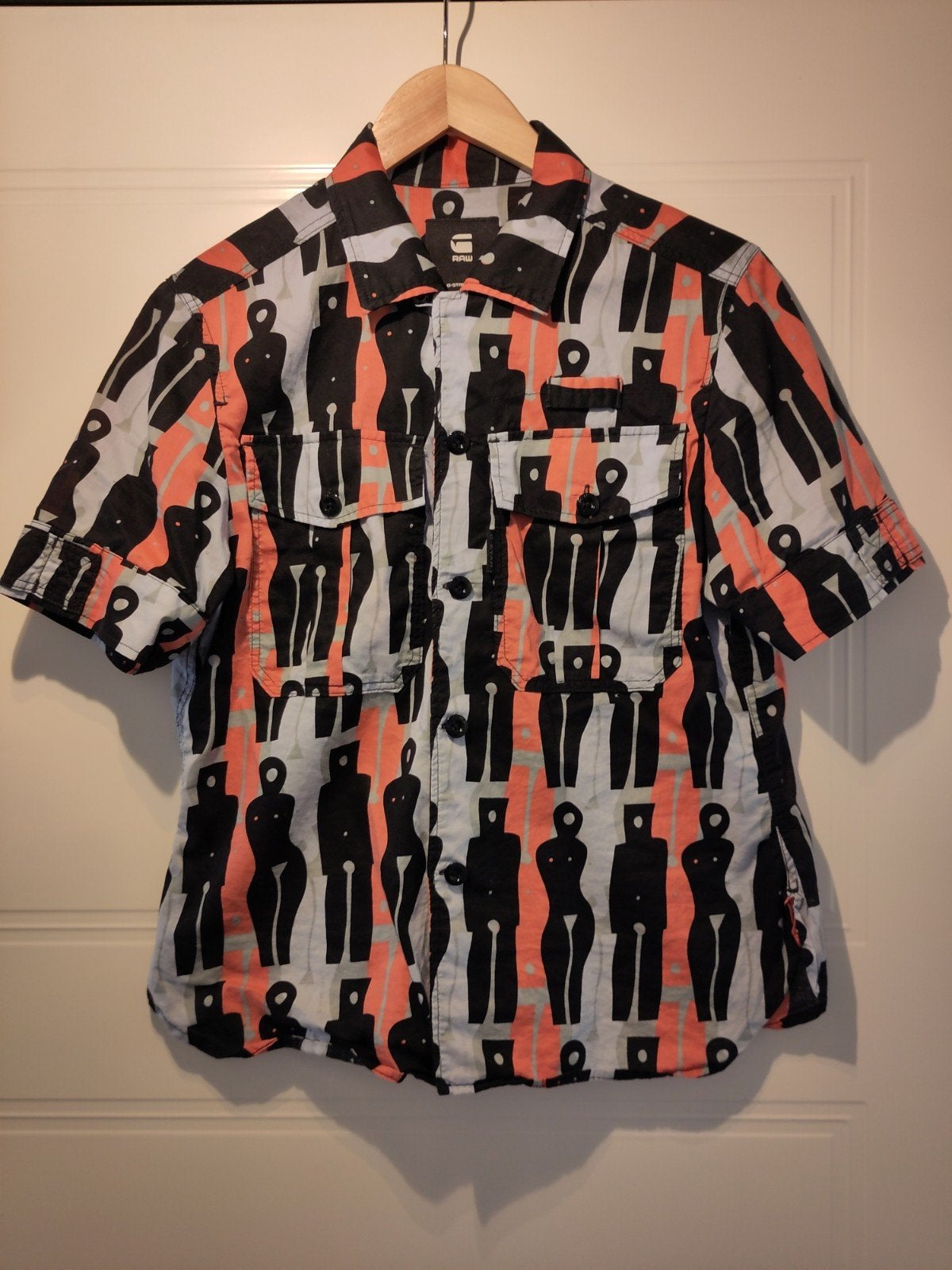 G-Star RAW overhemd met korte mouwen, maat XS, Meerkleurig, Ophalen of Verzenden, Zo goed als nieuw, Korte mouw