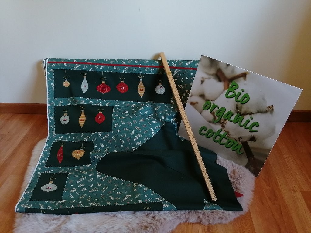 OUTLET : Canvas paneel adventskalender, kerstboom, Meerkleurig, 120 cm of meer, Nieuw, Ophalen of Verzenden