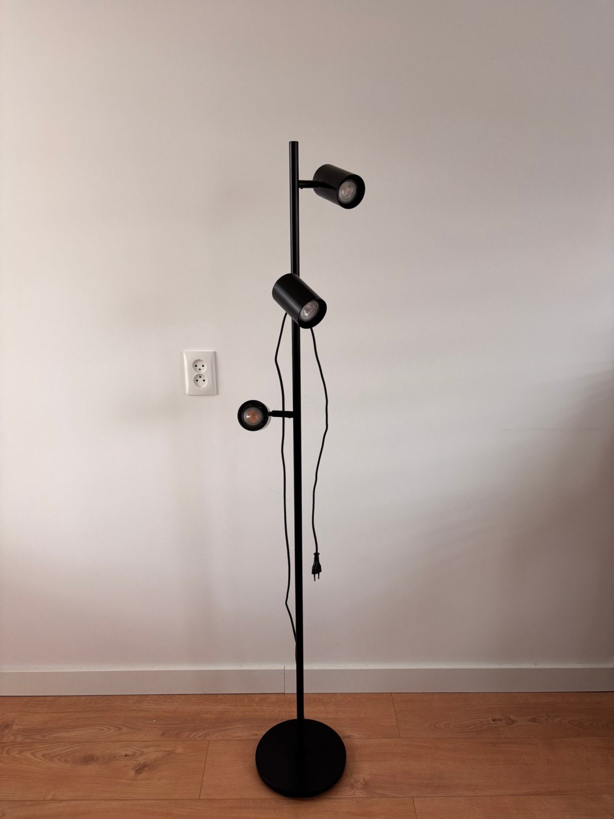 Staande lamp met 3 spots van Ikea, Ophalen, Gebruikt, GU10, Metaal