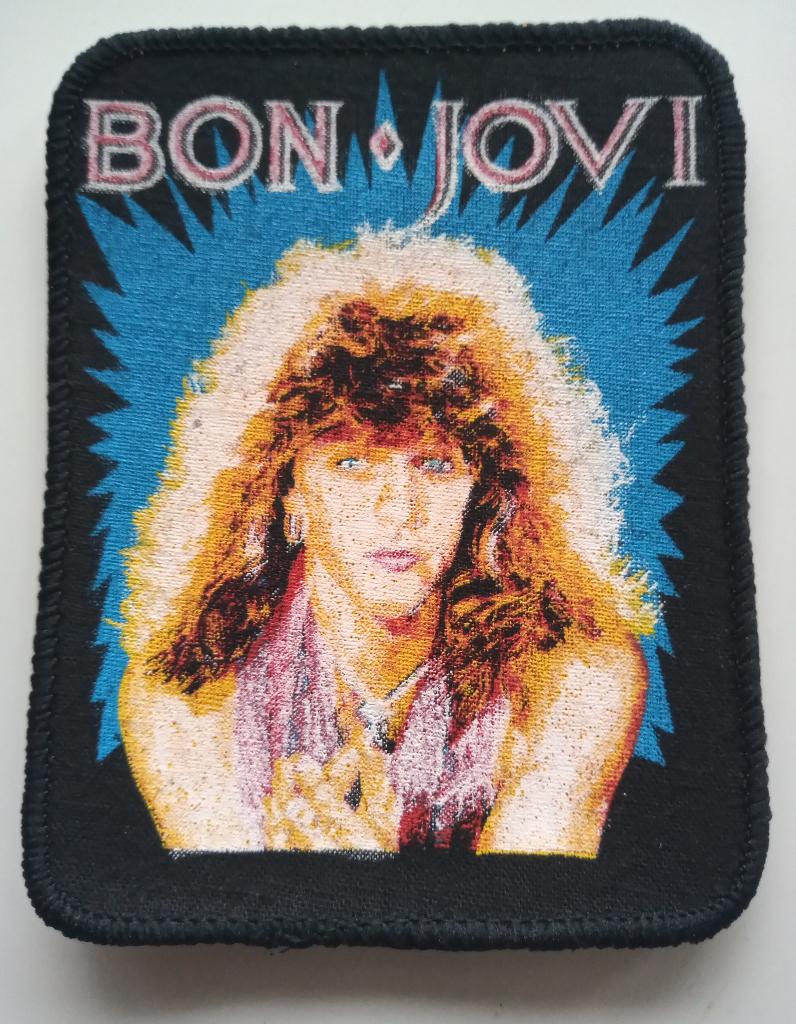 Bon Jovi zeer zeldzame vintage 80's Jon Bon Jovi patch 20, Verzenden, Nieuw, Kleding