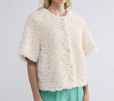 Bontjasje van zacht, krullige nep bont. Summum. Maat Medium, Kleding | Dames, Maat 38/40 (M), Summum Woman, Wit, Ophalen of Verzenden