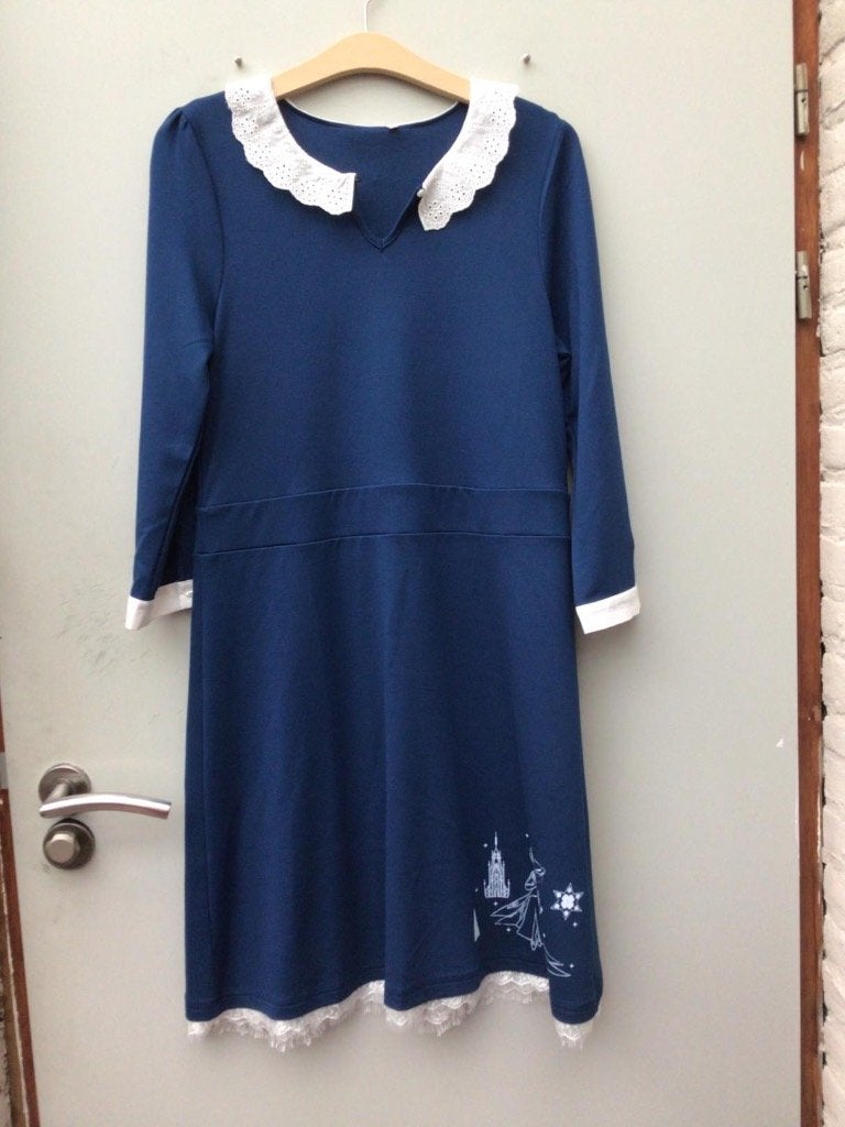 Jurk van disney de IJskoningin Elsa maat M, Maat 38/40 (M), Blauw, Jurk van disney de IJskoningin Elsa maat M, Nieuw