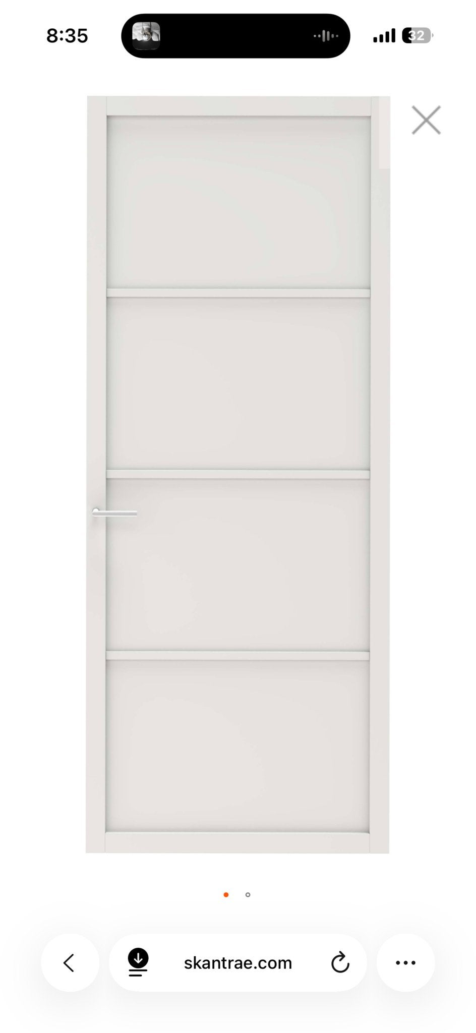 Nieuwe Skantrae binnendeur, wit, 201.5x83 cm, Ophalen, 80 tot 100 cm, Binnendeur, Nieuw