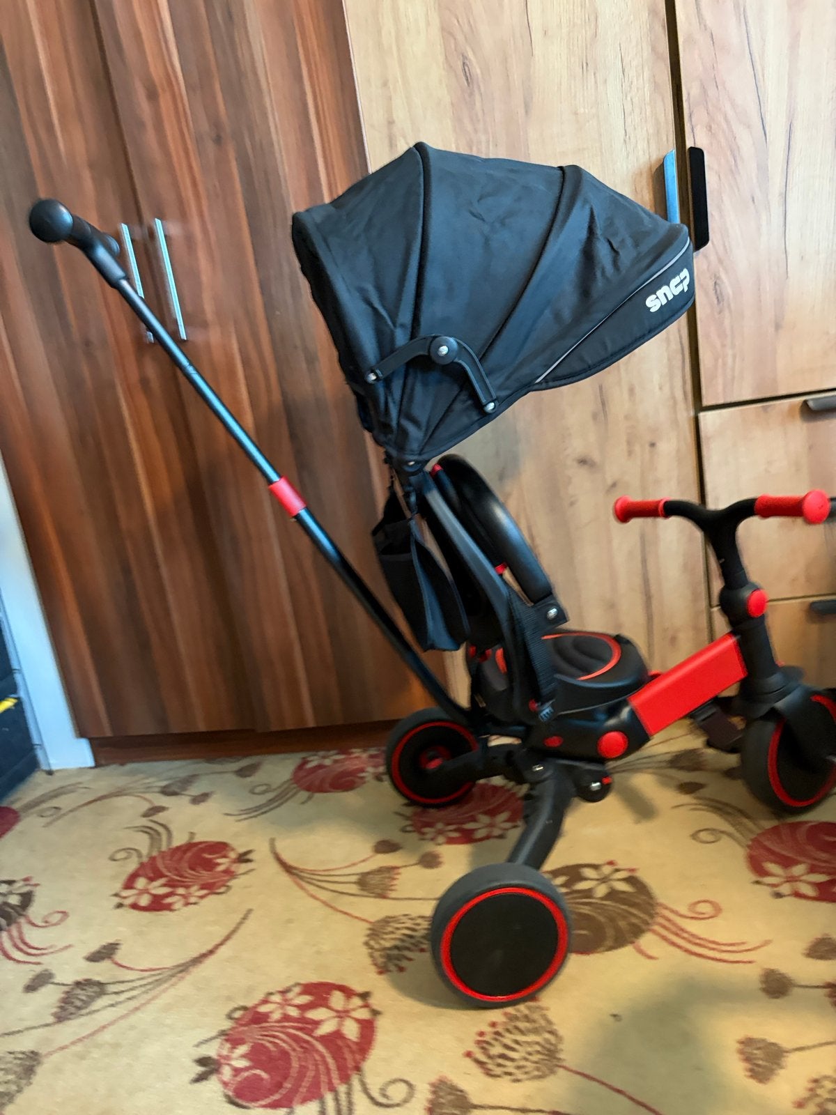 Sncp 5-in-1 Driewieler/Loopfiets met Duwstang en Zonnekap, Ophalen of Verzenden, Zo goed als nieuw, Loopfiets